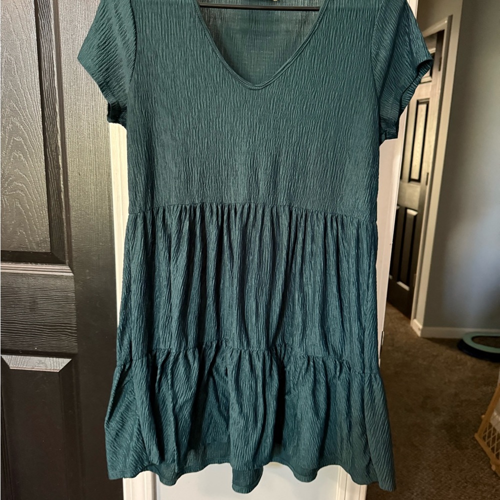 Lush Teal Mini Dress